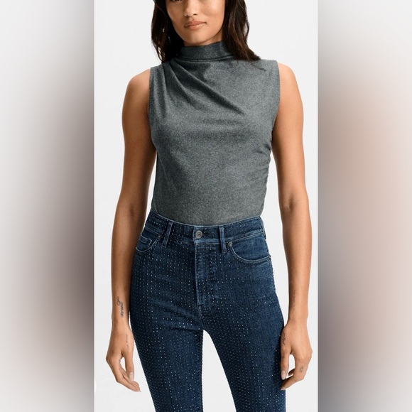 Veronica Beard Tops - Veronica Beard Mylie Stretch-Wool-Blend Sleeveless Top